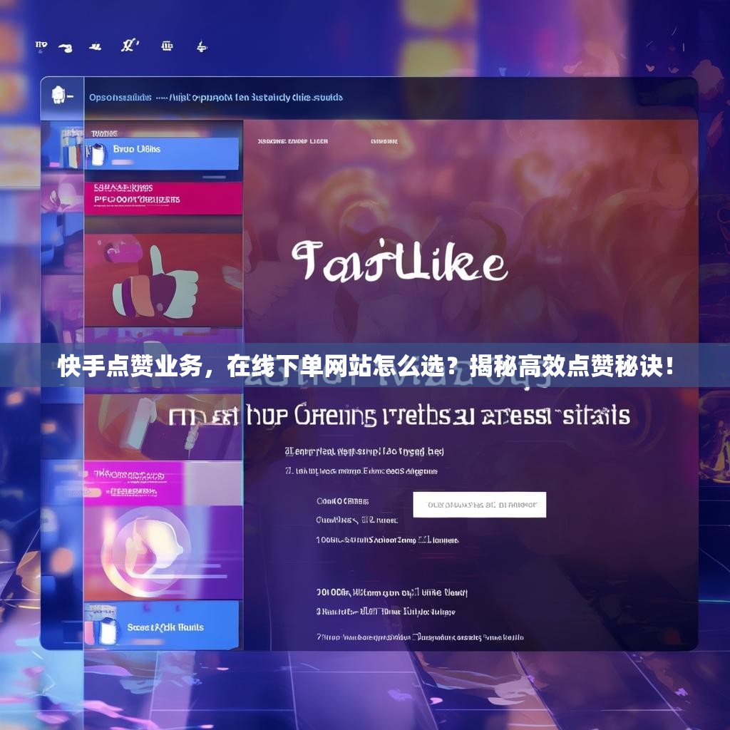 快手点赞业务，在线下单网站怎么选？揭秘高效点赞秘诀！