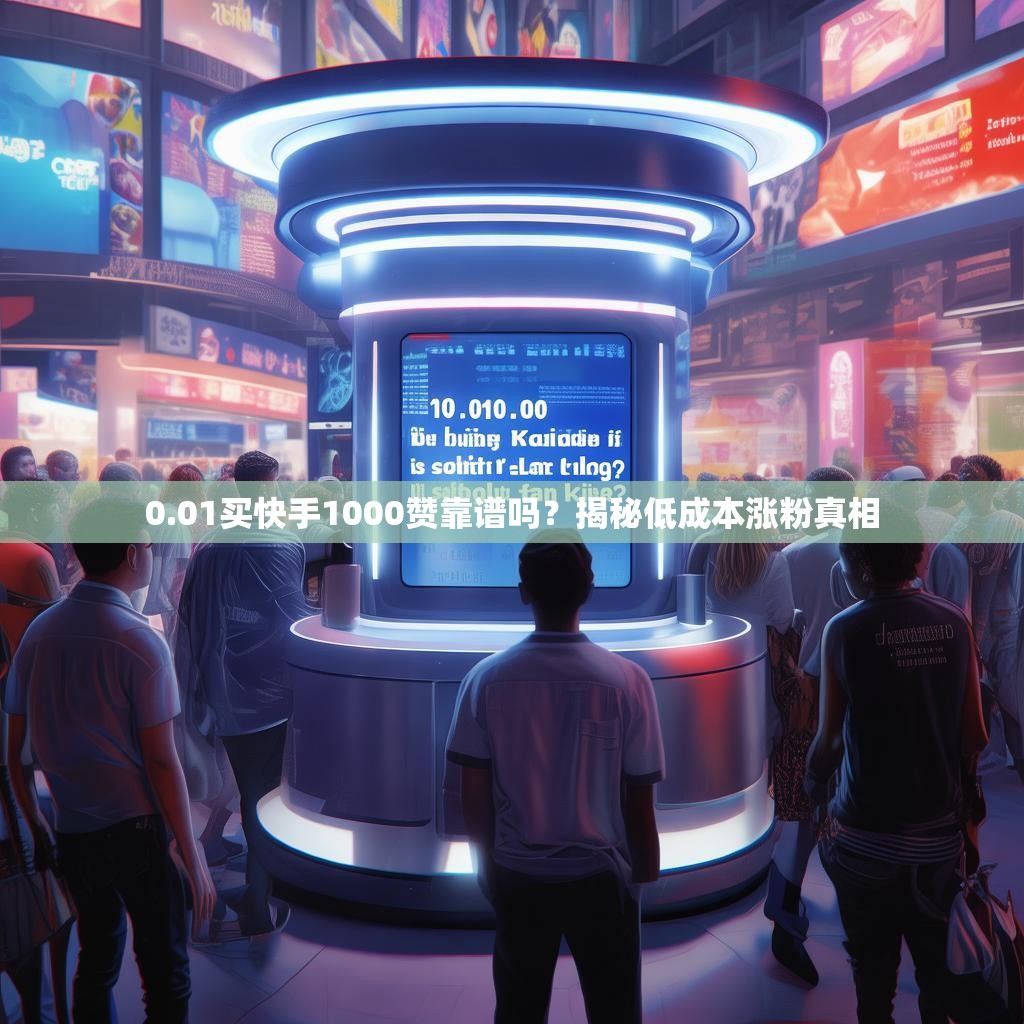 0.01买快手1000赞靠谱吗？揭秘低成本涨粉真相