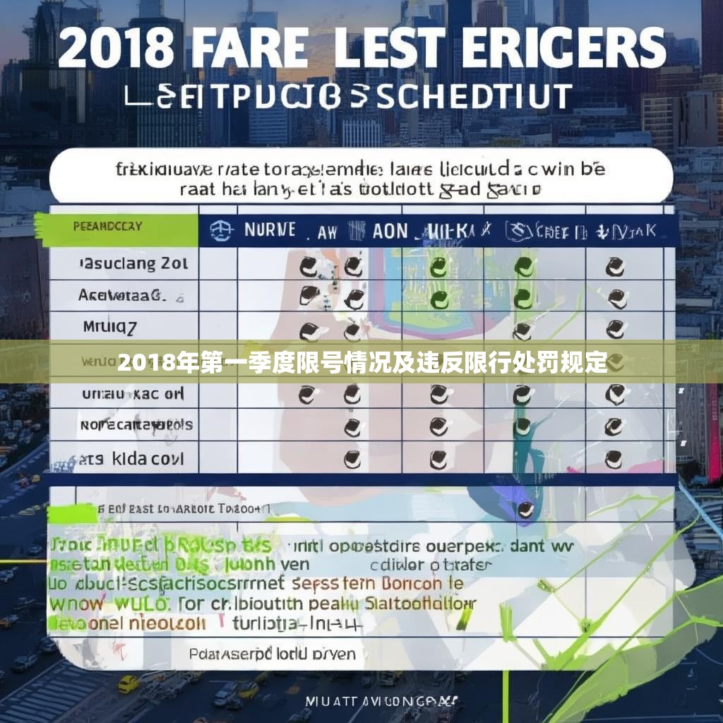 2018年第一季度限号情况及违反限行处罚规定