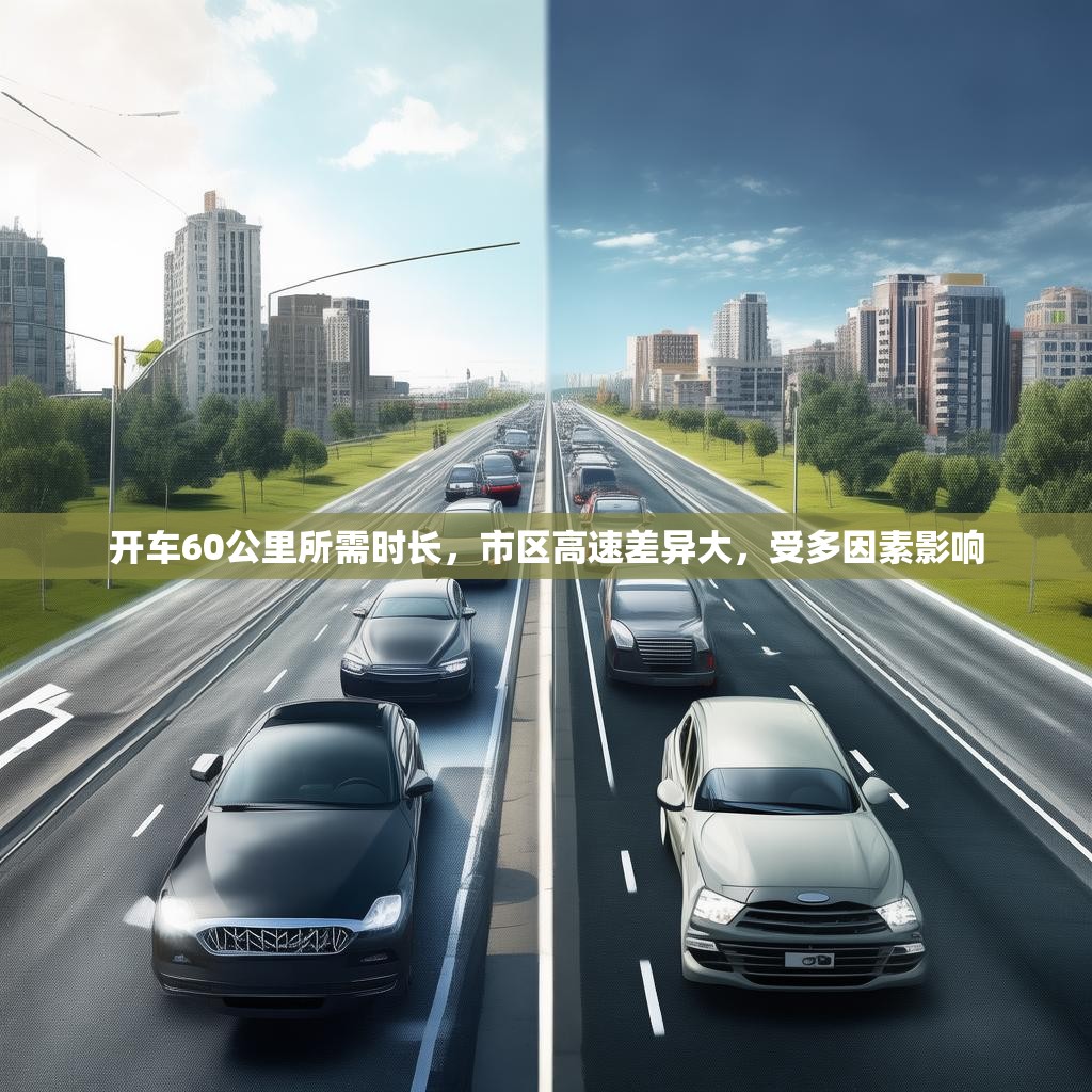 开车60公里所需时长，市区高速差异大，受多因素影响