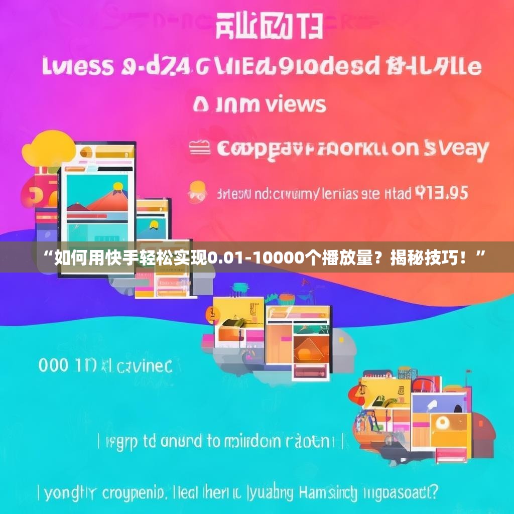 “如何用快手轻松实现0.01-10000个播放量？揭秘技巧！”