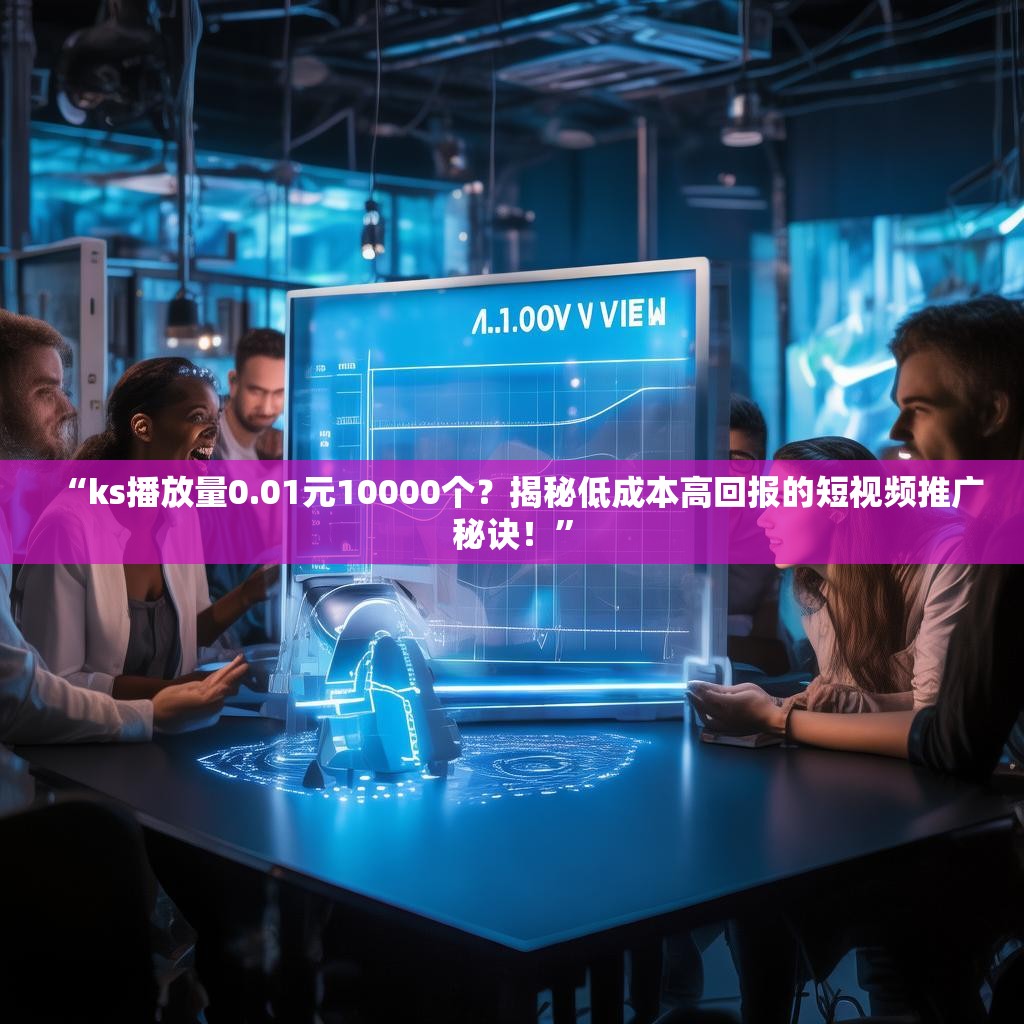 “ks播放量0.01元10000个?揭秘低成本高回报的短视频推广秘诀!”