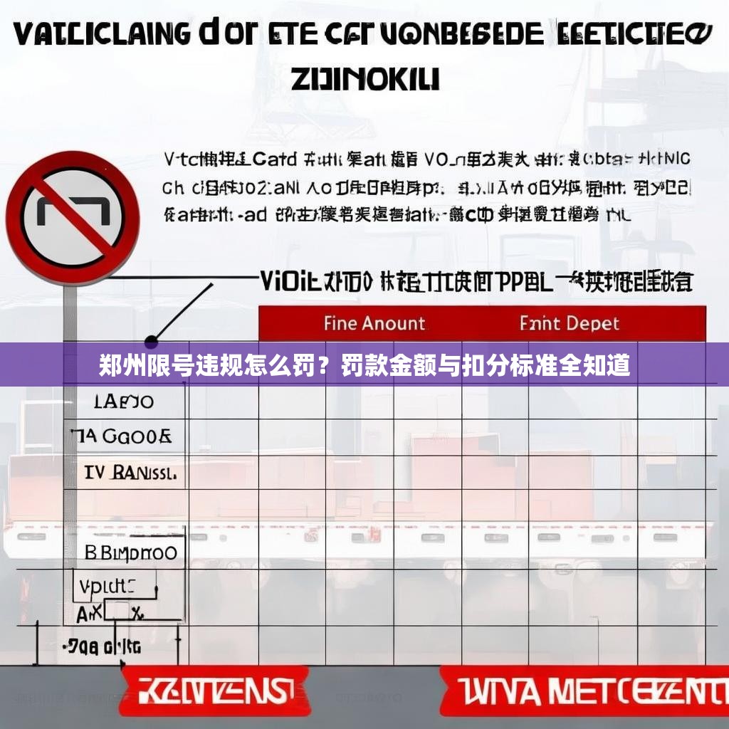 郑州限号违规怎么罚？罚款金额与扣分标准全知道