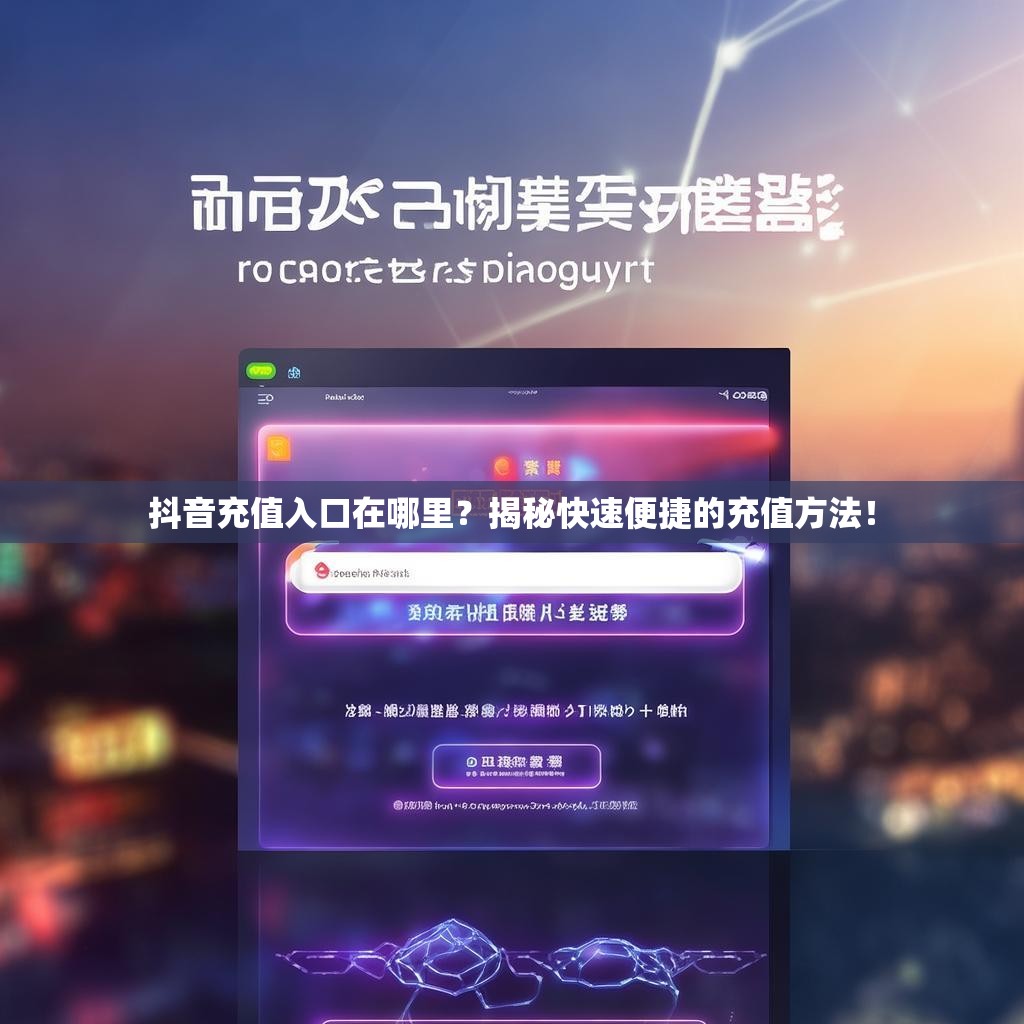 抖音充值入口在哪里？揭秘快速便捷的充值方法！