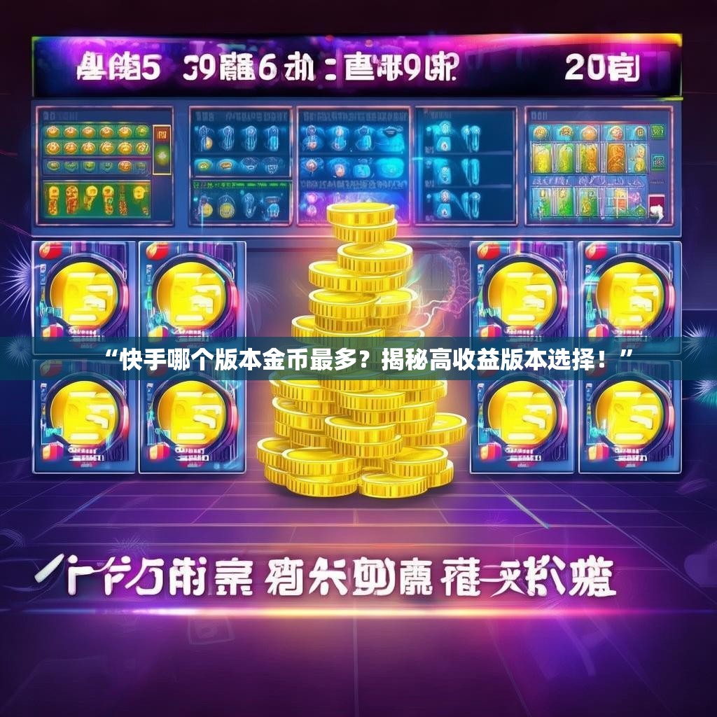 “快手哪个版本金币最多？揭秘高收益版本选择！”