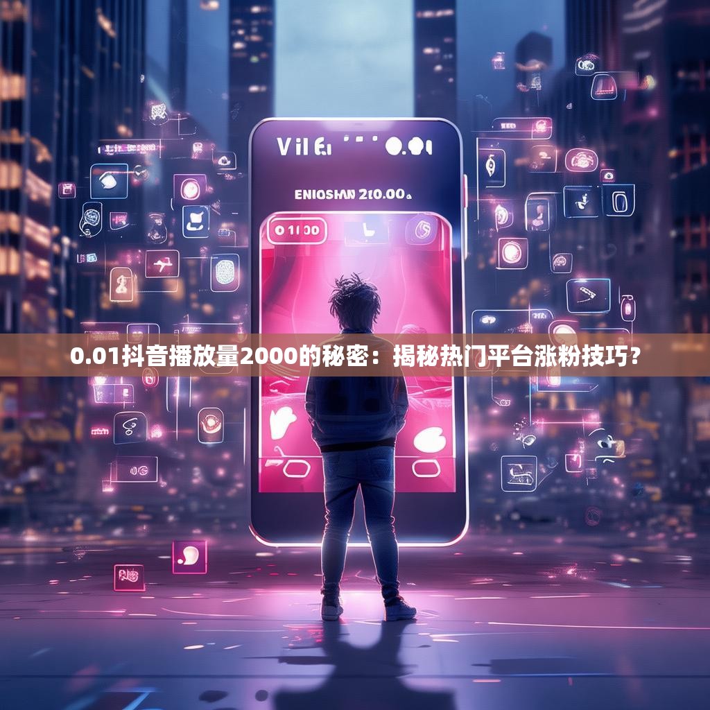 0.01抖音播放量2000的秘密：揭秘热门平台涨粉技巧？