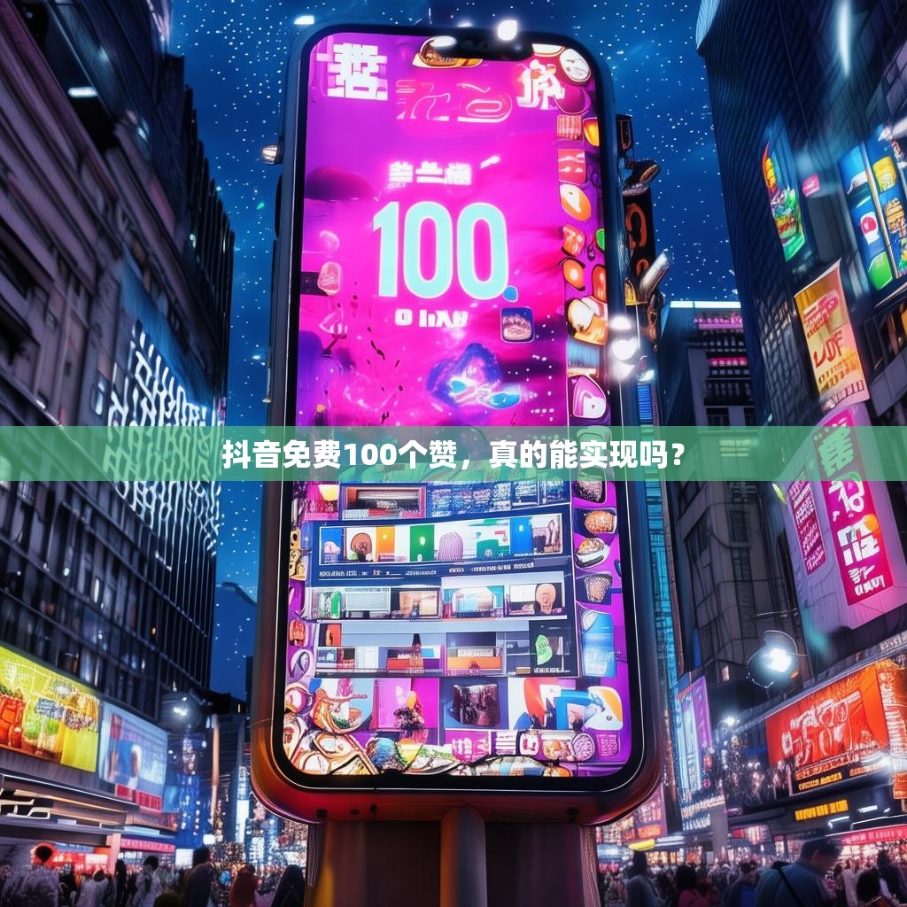 抖音免费100个赞,真的能实现吗?