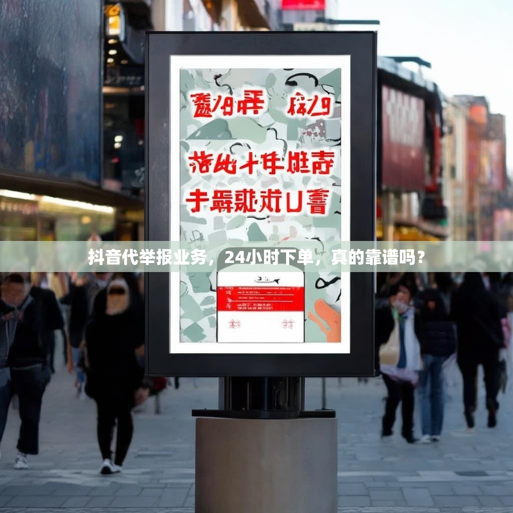 抖音代举报业务，24小时下单，真的靠谱吗？