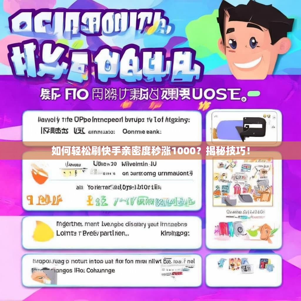如何轻松刷快手亲密度秒涨1000?揭秘技巧!