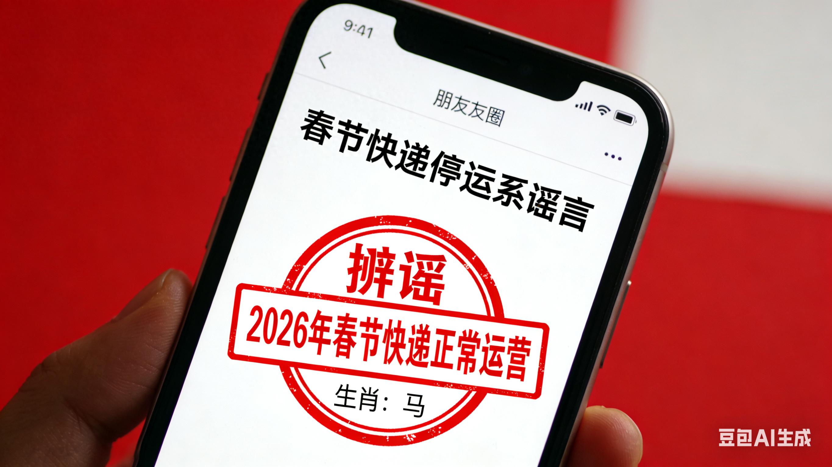 2026 年春节快递不打烊，停运谣言勿轻信